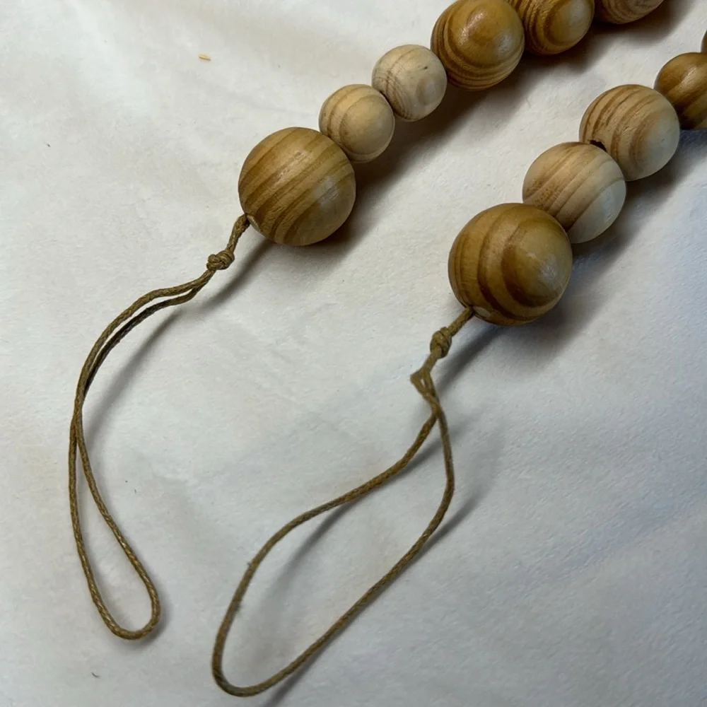 Wood Beads Christmas Garland